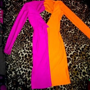 Two-Tone Bodycon Dress